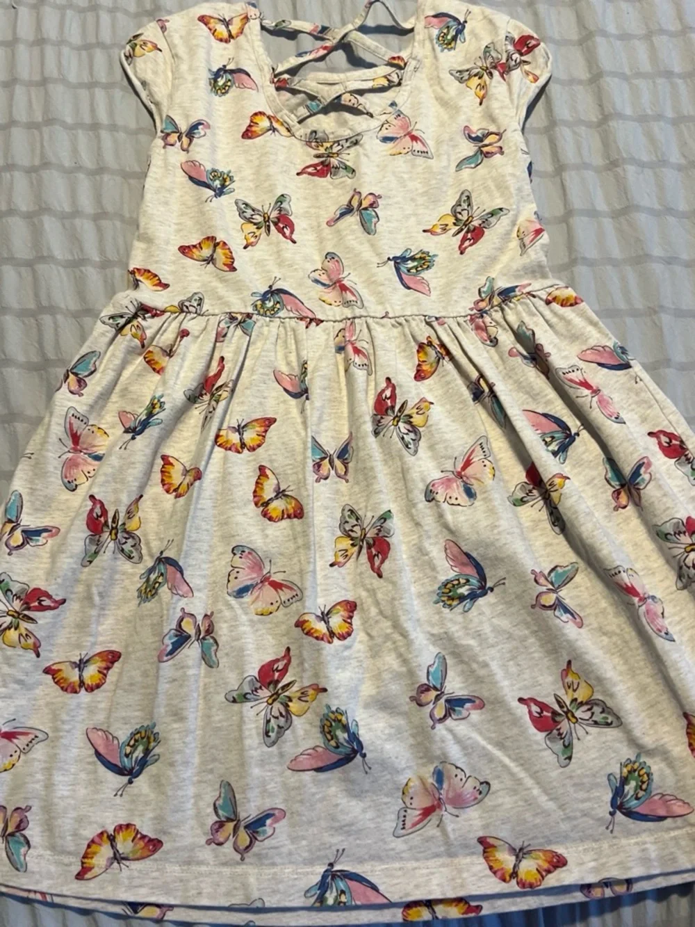 Gap kids Girls' Butterfly Print Summer Dress - Pink & Multicolor